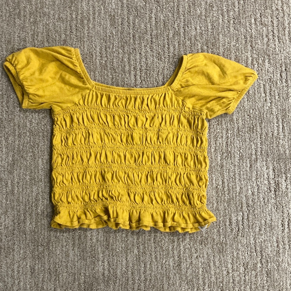 Old Navy Mustard Cropped Shirt
